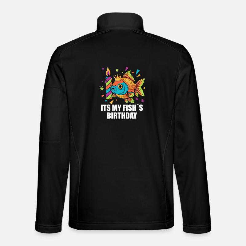Its My Fish's Birthday Goldfish - Unisex Softshell Jacket - black