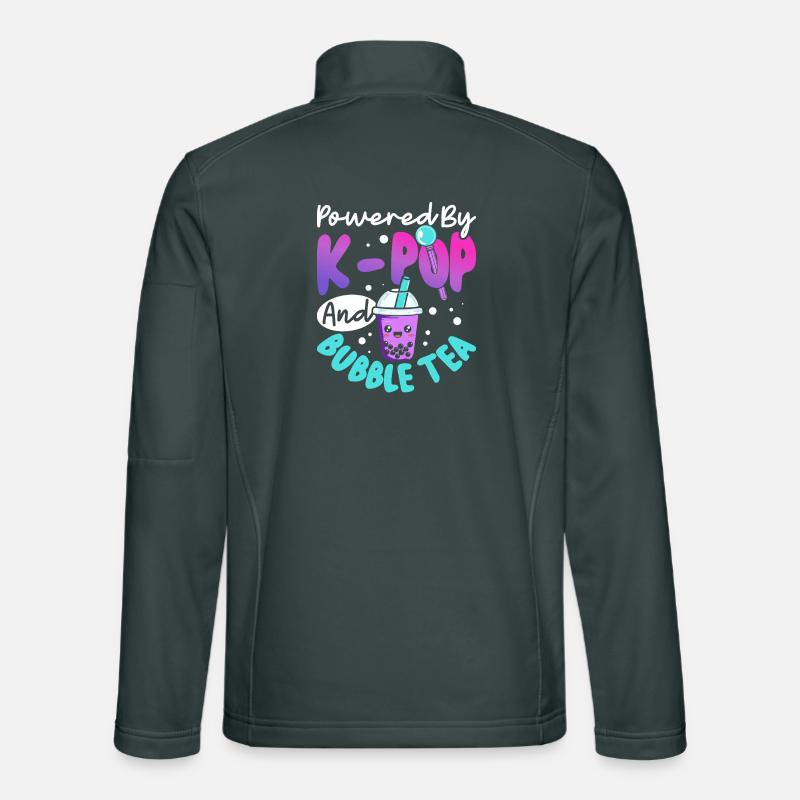 Powered by K-pop Bubble Tea Unisex Softshell Jacket