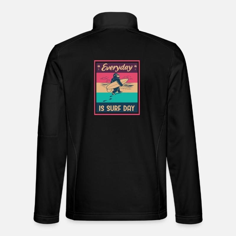 Ogni giorno È SURF DAY Gorilla Surfer Beach Vibes - Giacca softshell unisex - nero
