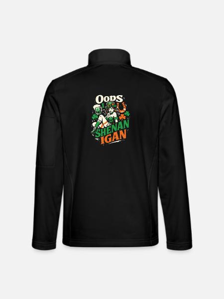 Oups, je fais des bêtises La fille de la Leprechaun St Patrick - Veste en tissu softshell Unisexe - noir - Dos