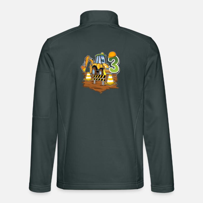 3 Bagger 3. Geburtstag Unisex Softshelljacke