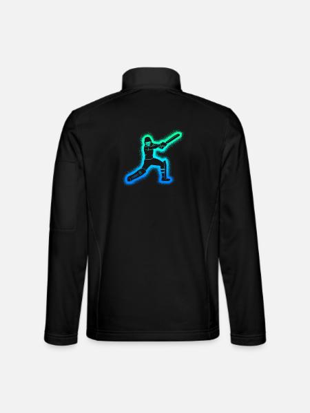 Cricket Men Kids Boys Cricketers - Unisex Softshell Jacket - black - Back