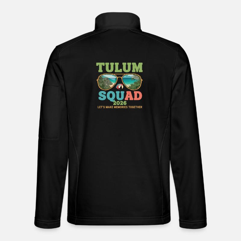 Tulum Squad 2026 Vacation - Unisex Softshell Jacket - black