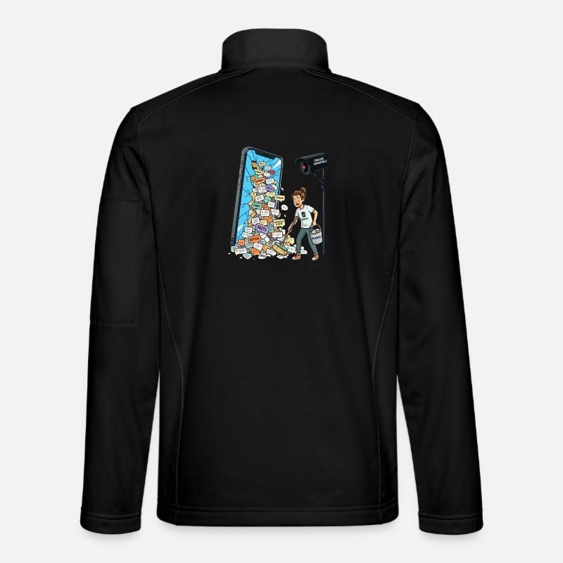 Contrôle du chat Non merci Liberté d’expression Censure Veste en tissu softshell Unisexe