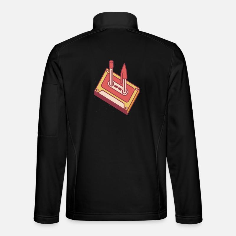 80er & 90er Retro-Party-Kostümkassette - Unisex Softshelljacke - Schwarz
