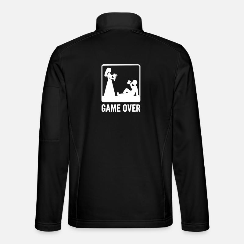 Game Over Wedding – Funny Newlyweds - Unisex Softshell Jacket - black