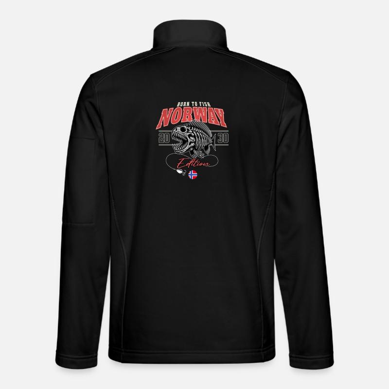 Norway Fishing Trip 2030 - Unisex Softshell Jacket - black