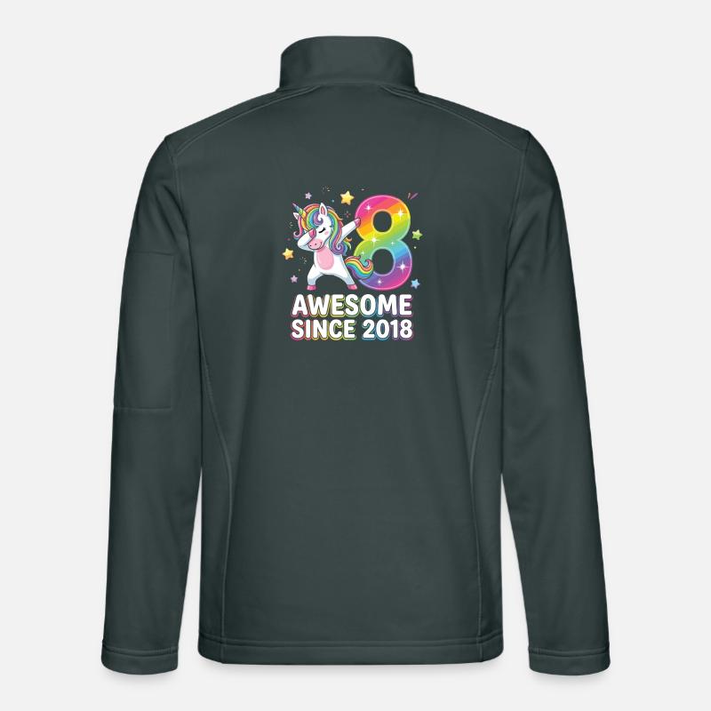 Einhorn Regenbogen 8 Awesome Since 2018 Unisex Softshelljacke
