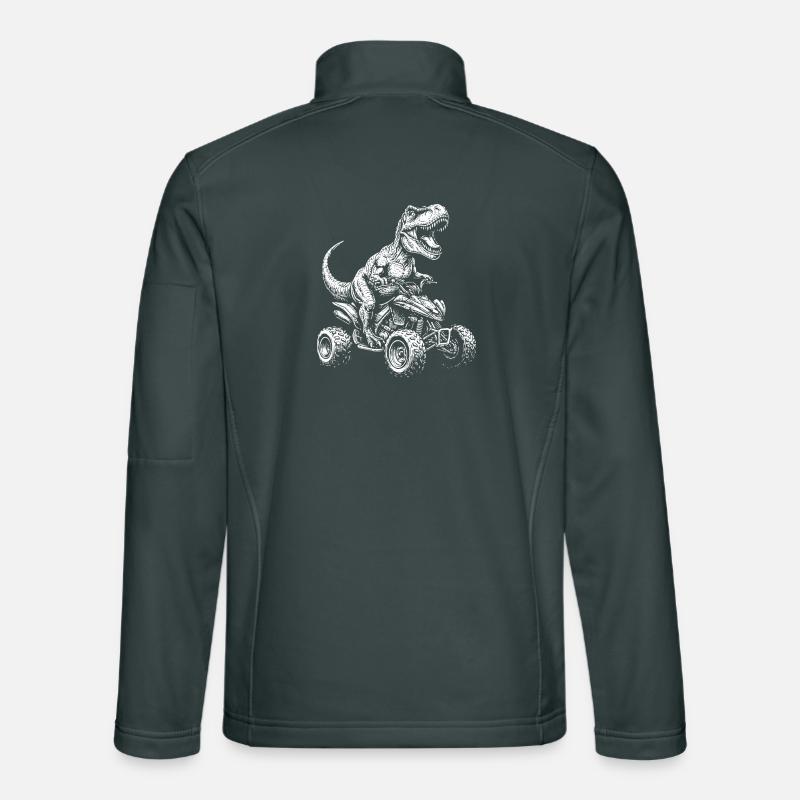 Quad Dinosaur ATV Quad Driver Kids Offroad Unisex Softshell Jacket