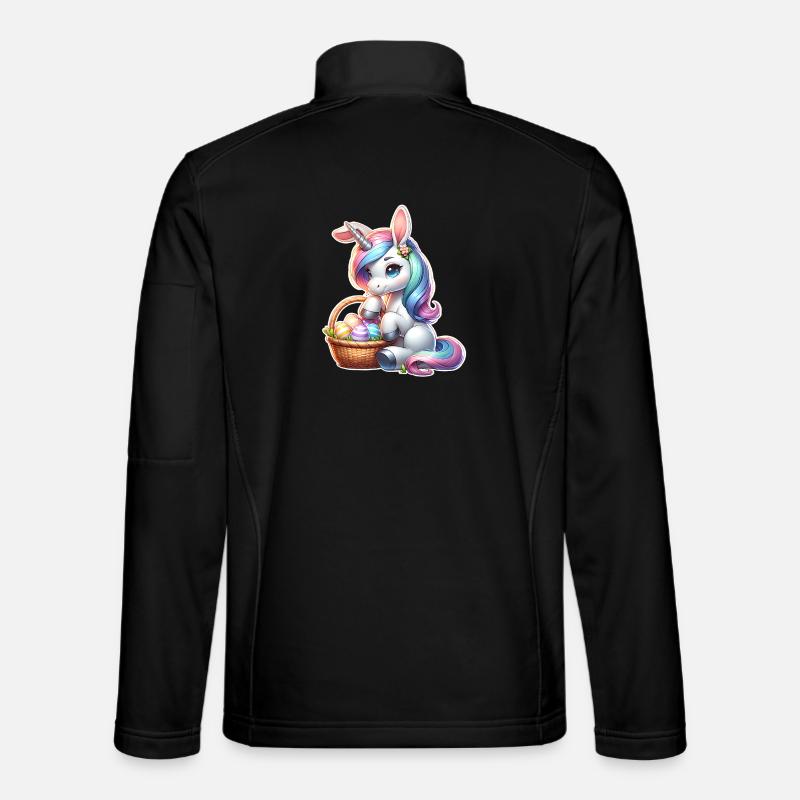 Einhorn Ostern - Unisex Softshelljacke - Schwarz