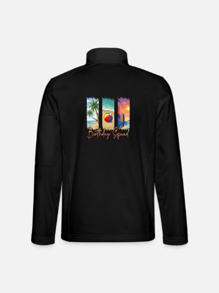Birthday Squad Beach Summer Cruise - Unisex Softshell Jacket - black - Back