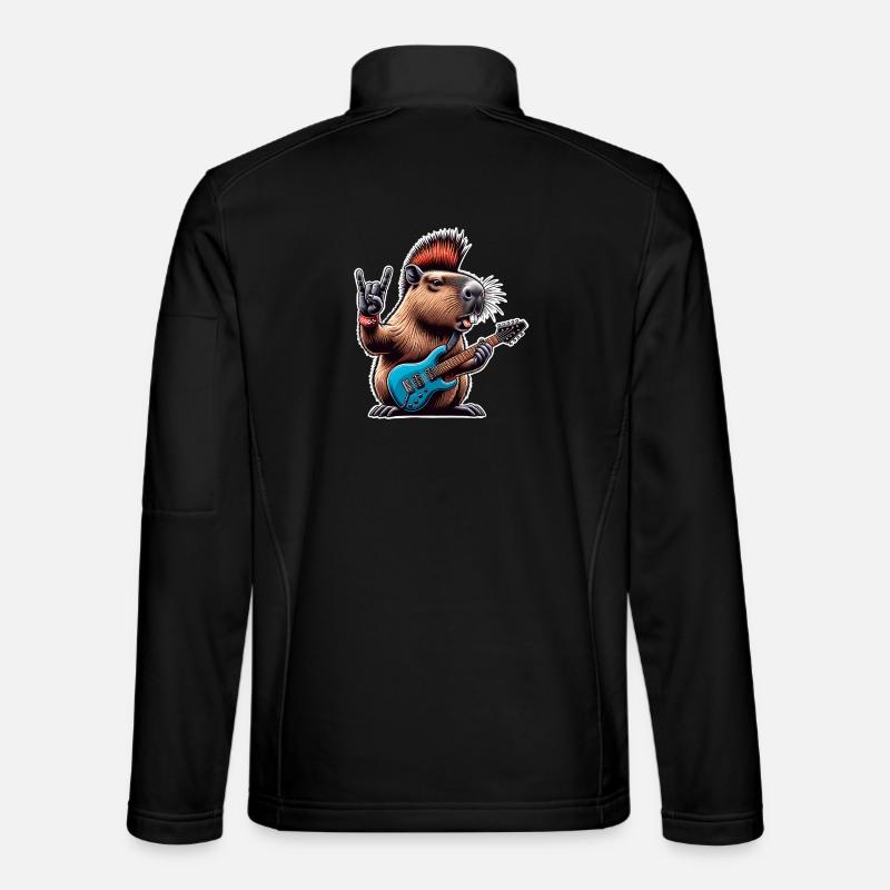 Guitariste électrique Rock N Roll - Veste en tissu softshell Unisexe - noir