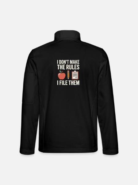 Secrétariat de l’école Équipe d’organisation du bureau de l’école - Veste en tissu softshell Unisexe - noir - Dos