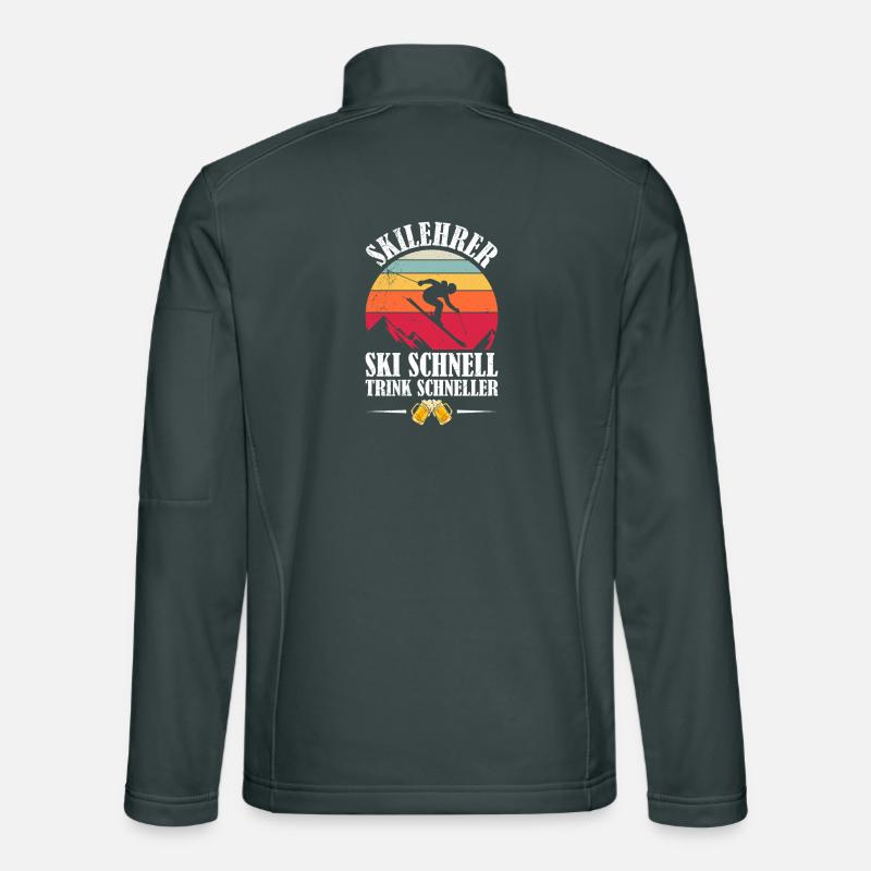 Skiing SKI INSTRUCTOR SKI FAST DRINK FASTER Unisex Softshell Jacket