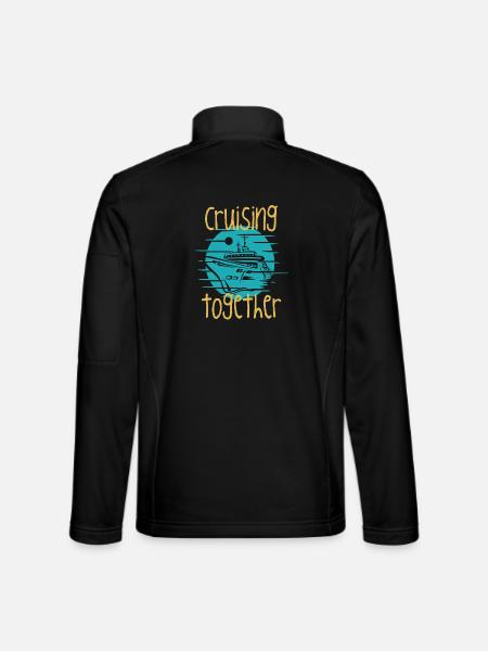 Graphique du bateau de croisière ensemble - Veste en tissu softshell Unisexe - noir - Dos