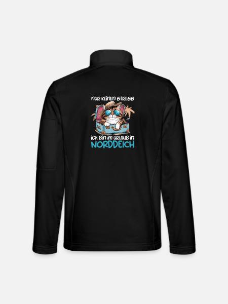 Nordsee NUR KEIN STRESS BIN IM URLAUB AN DER - Unisex Softshelljacke - Schwarz - Hinten