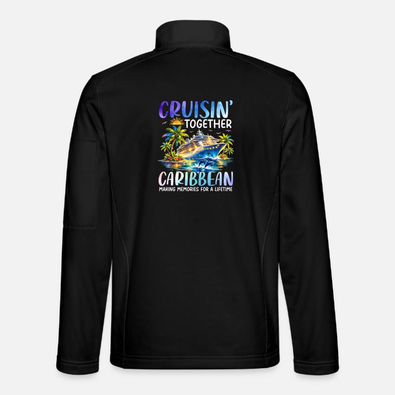 Cruisin Ensemble dans les Caraïbes - Veste en tissu softshell Unisexe - noir
