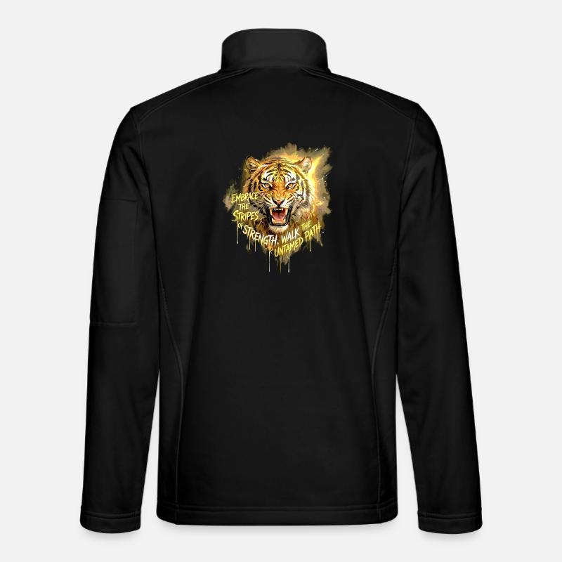 Citation de la Force du Tigre sur le Chemin Indompté Veste en tissu softshell Unisexe