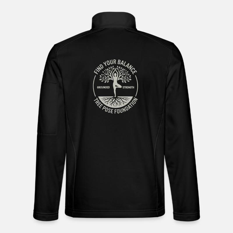 Yoga : Trouvez votre équilibre : pleine conscience Veste en tissu softshell Unisexe