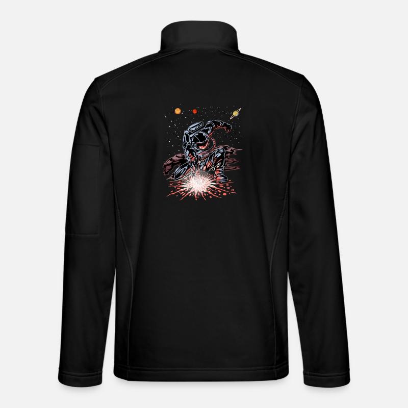 Astronaut Punch Galaxy Shirt - Unisex Softshell Jacket - black