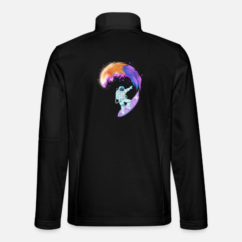Chemise spatiale de surf d’astronaute - Veste en tissu softshell Unisexe - noir