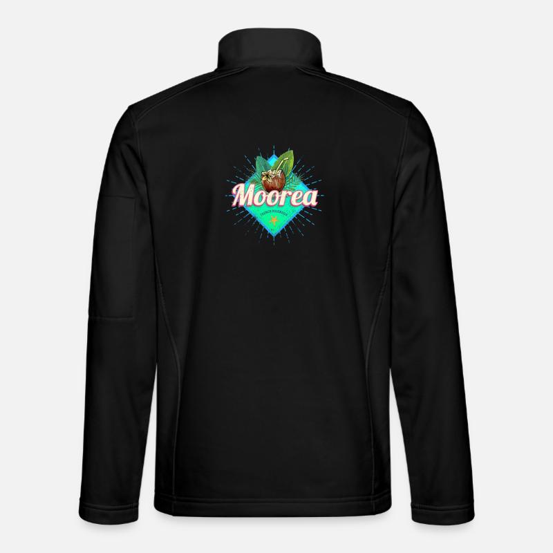 Souvenir de l’île de Polynésie française de Moorea Veste en tissu softshell Unisexe