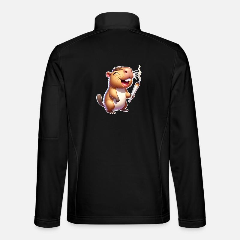 Capybara Joint Weed - Unisex Softshelljacke - Schwarz