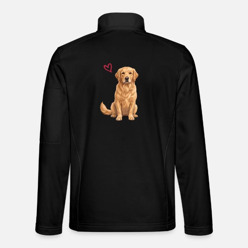 Golden Retriever - Unisex Softshelljacke - Schwarz