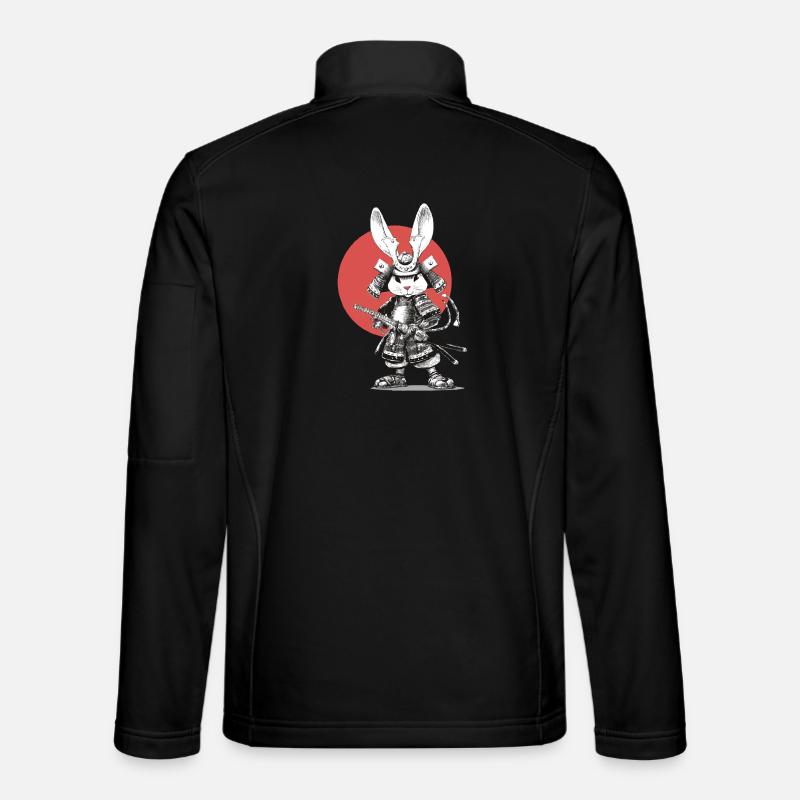 Samurai Rabbit in Armor with Katana Unisex Softshell Jacket