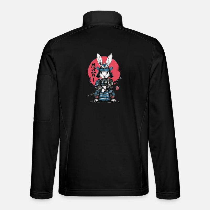 Bunny Samurai in Armor Unisex Softshell Jacket