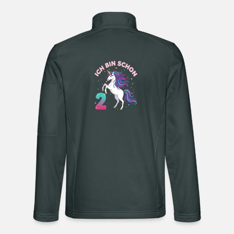 2. Geburtstag Einhorn Mädchen Ich bin schon 2 Unisex Softshelljacke