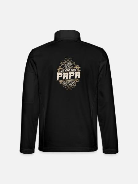Polizist Papa - Unisex Softshelljacke - Schwarz - Hinten