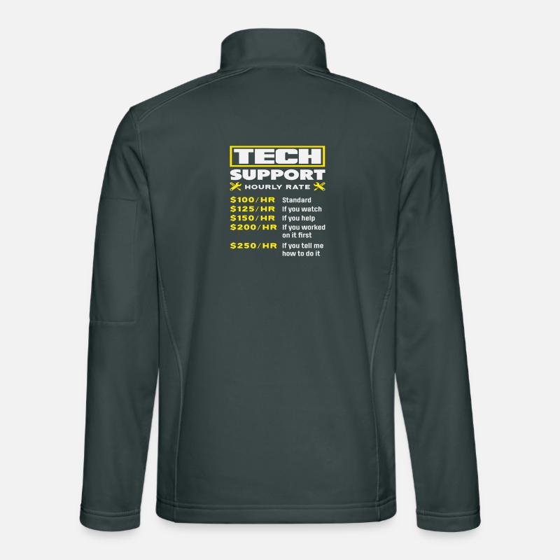 Tech Support Hourly Wage Price List IT Unisex Softshell Jacket