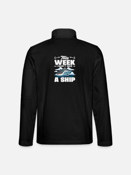 Cette semaine, je ne donne pas à un navire des vacances drôles - Veste en tissu softshell Unisexe - noir - Dos