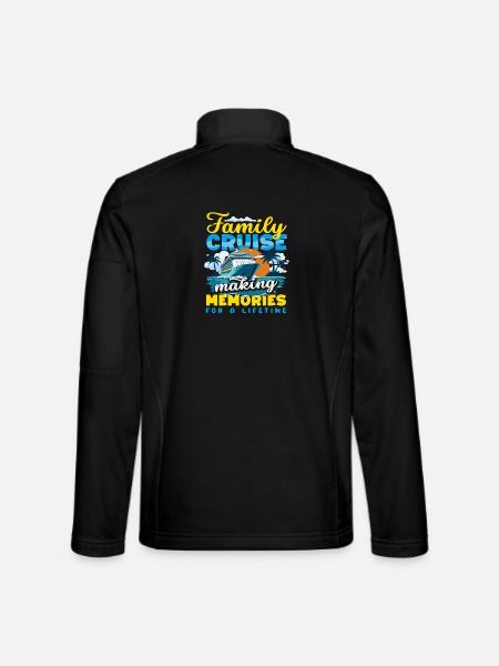 Croisière en famille Souvenirs de vie Kreuzfahrt - Veste en tissu softshell Unisexe - noir - Dos