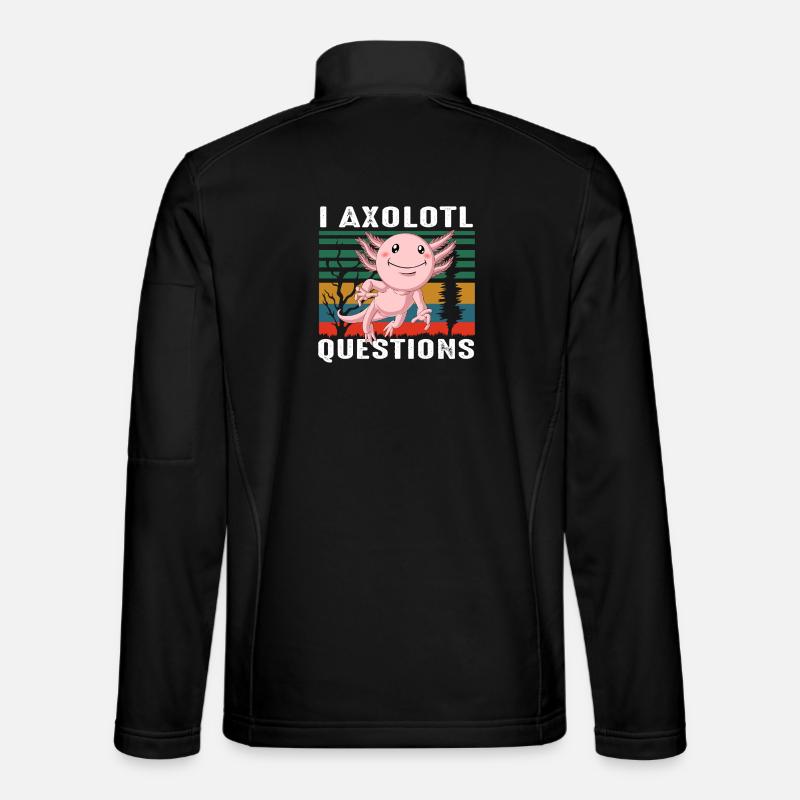 Axolotl Animal Lover Geschenkkunst - Unisex Softshelljacke - Schwarz