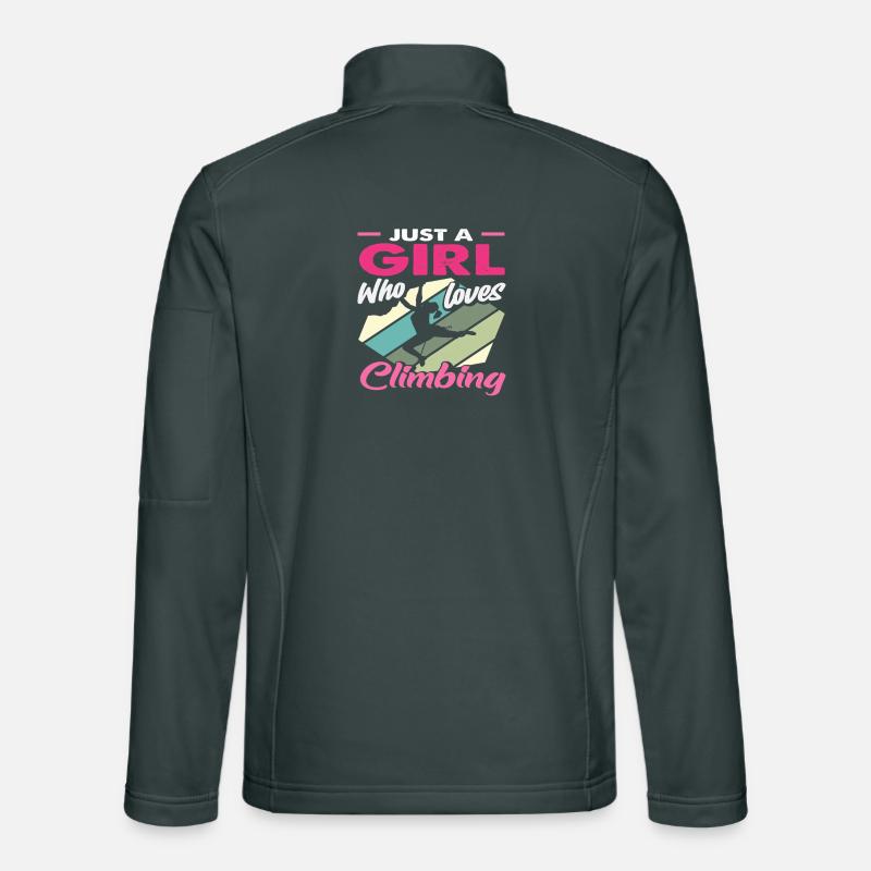 Juste une fille qui aime grimper Veste en tissu softshell Unisexe