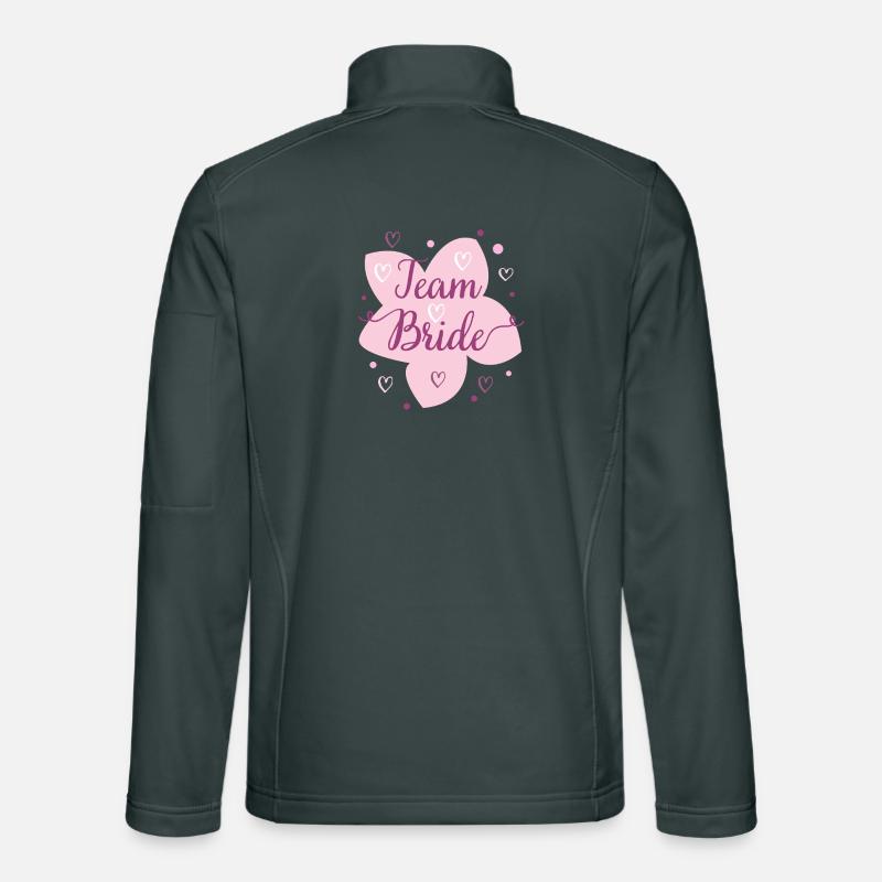 Hochzeit Team Bride Blüten Design Unisex Softshelljacke