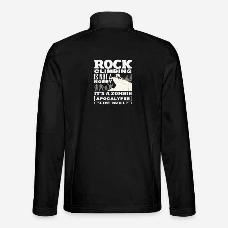 Climbing Zombie Apocalypse Survival - Unisex Softshell Jacket - black