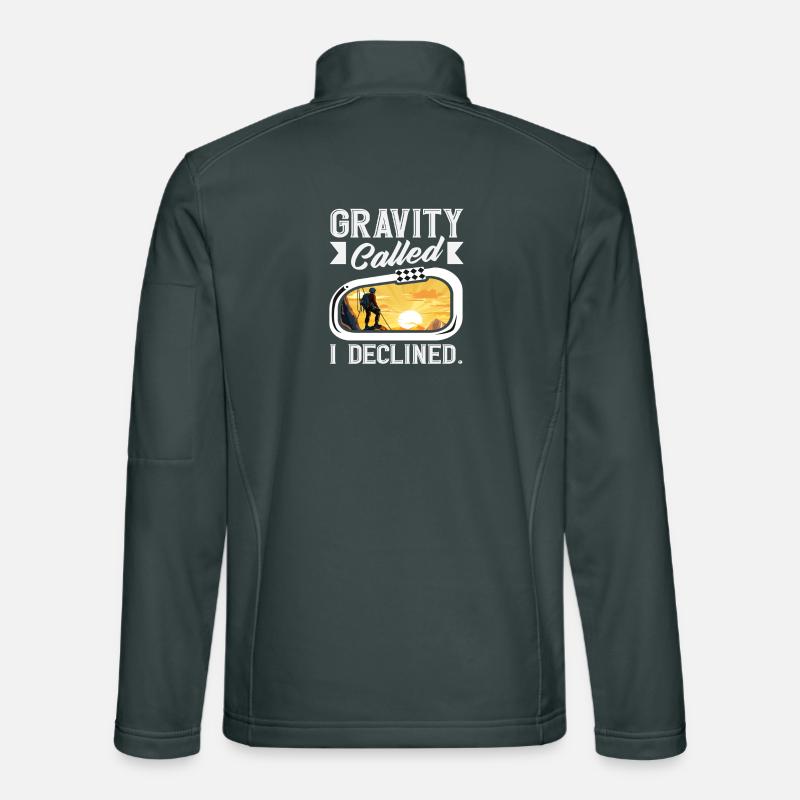 La gravité a appelé, j’ai refusé grimpe drôle Veste en tissu softshell Unisexe