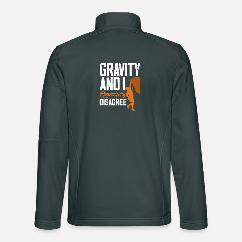 Gravity Disagree Klettern Physik Spruch Unisex Softshelljacke