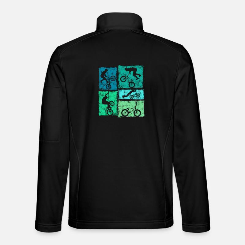 Vintage BMX Retro Graphic for Real Bikers Unisex Softshell Jacket
