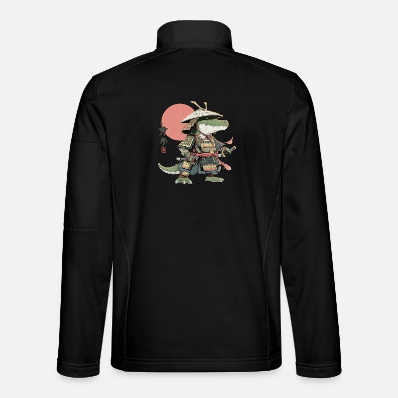 Samurai Alligator in Armor - Unisex Softshell Jacket - black