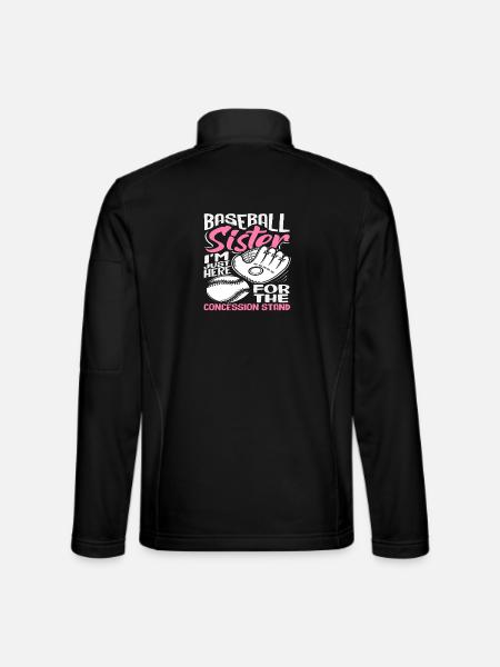 Baseball Schwester Nur hier für den Imbiss - Unisex Softshelljacke - Schwarz - Hinten