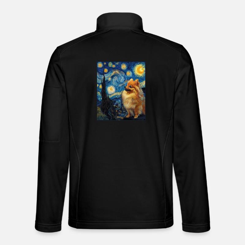 Zwergspitz Spitz Pomeranian - Veste en tissu softshell Unisexe - noir