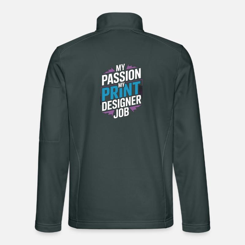 Designer d’estampes Ma passion Mon designer créatif Veste en tissu softshell Unisexe