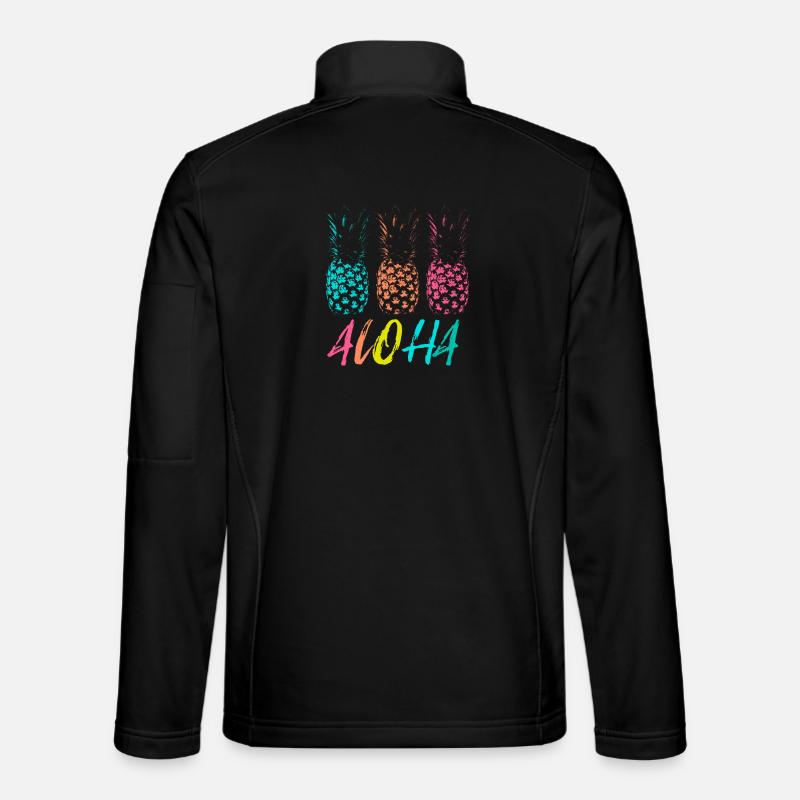 Hawaii Vacation Aloha Pineapple Trio - Unisex Softshell Jacket - black