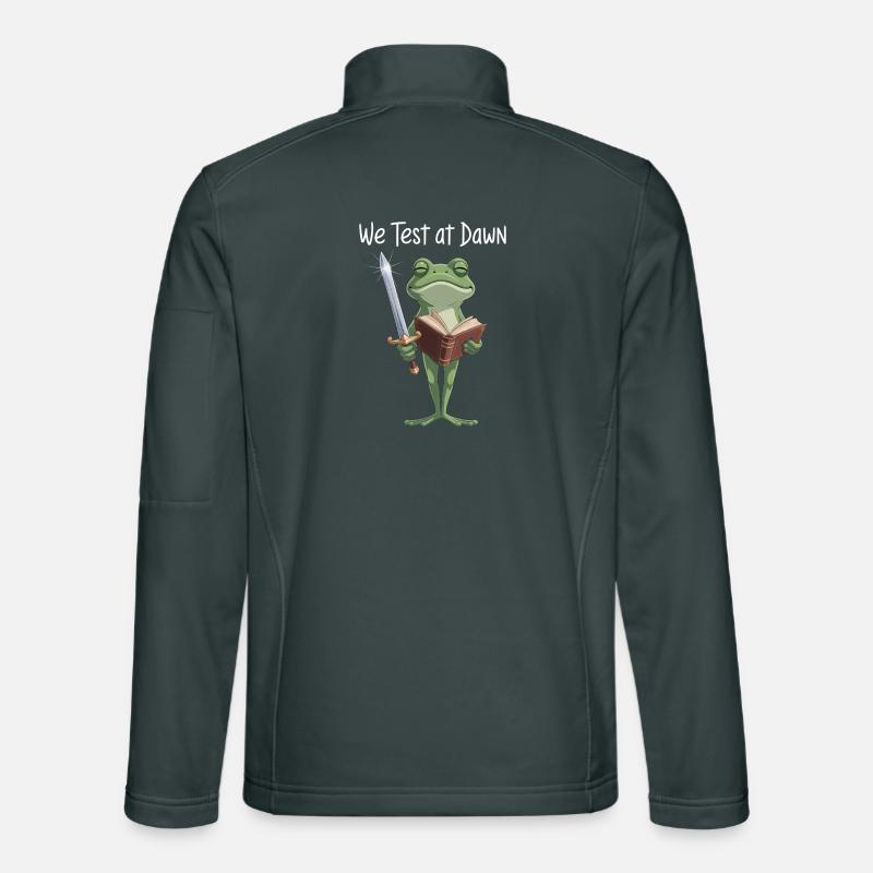 Frog Knight Reading at Dawn Unisex Softshell Jacket