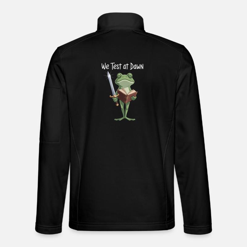 Lecture du Chevalier Grenouille à l’aube - Veste en tissu softshell Unisexe - noir