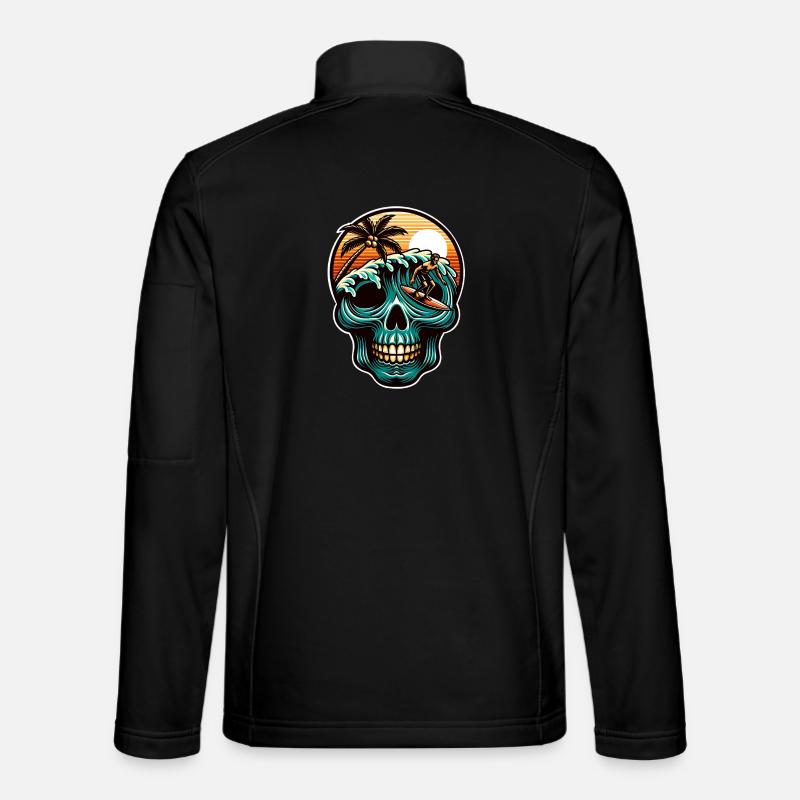 Surfing Skull - Unisex Softshell Jacket - black